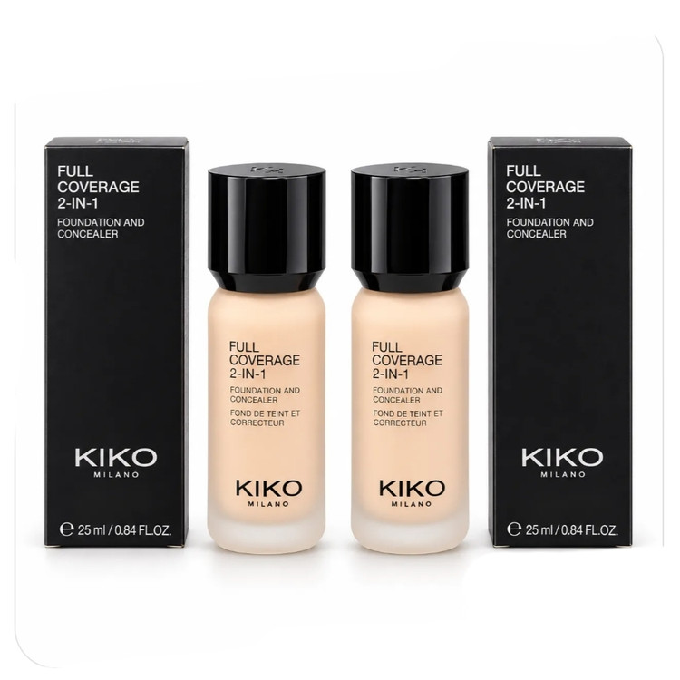 کرم پودر و کانسیلر 2 در 1 فول کاور KIKO MILANO